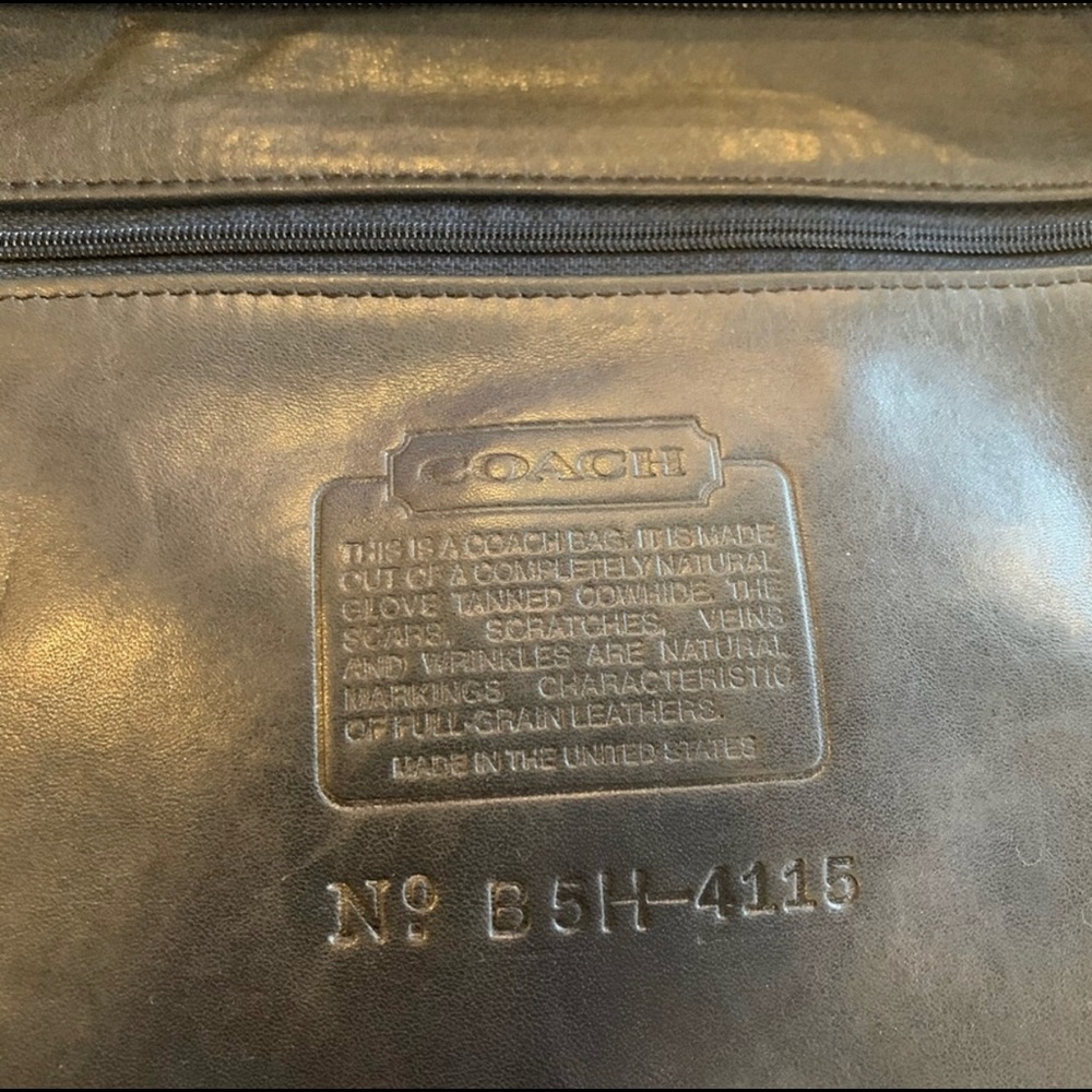 Coach Black Leather Crossbody Bag with Brass Hardware - Picture 5 of 6